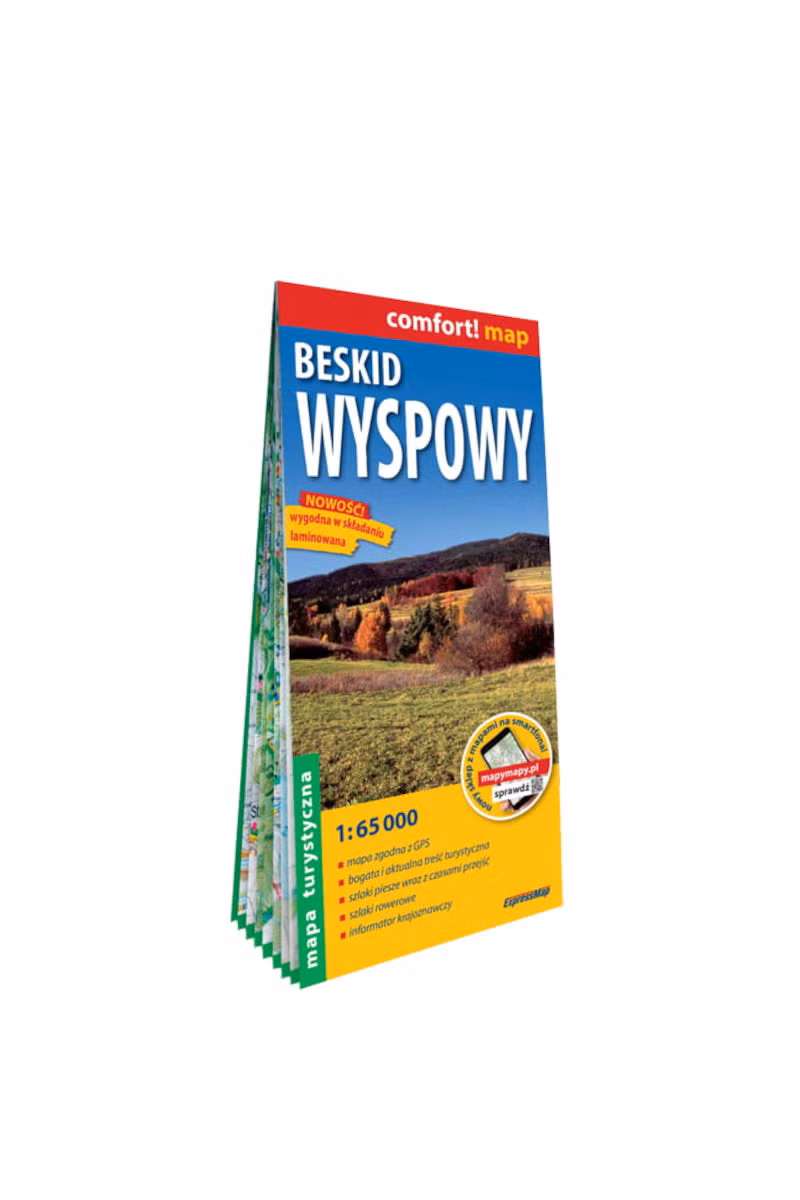 MAPA BESKID WYSPOWY LAMINOWANA