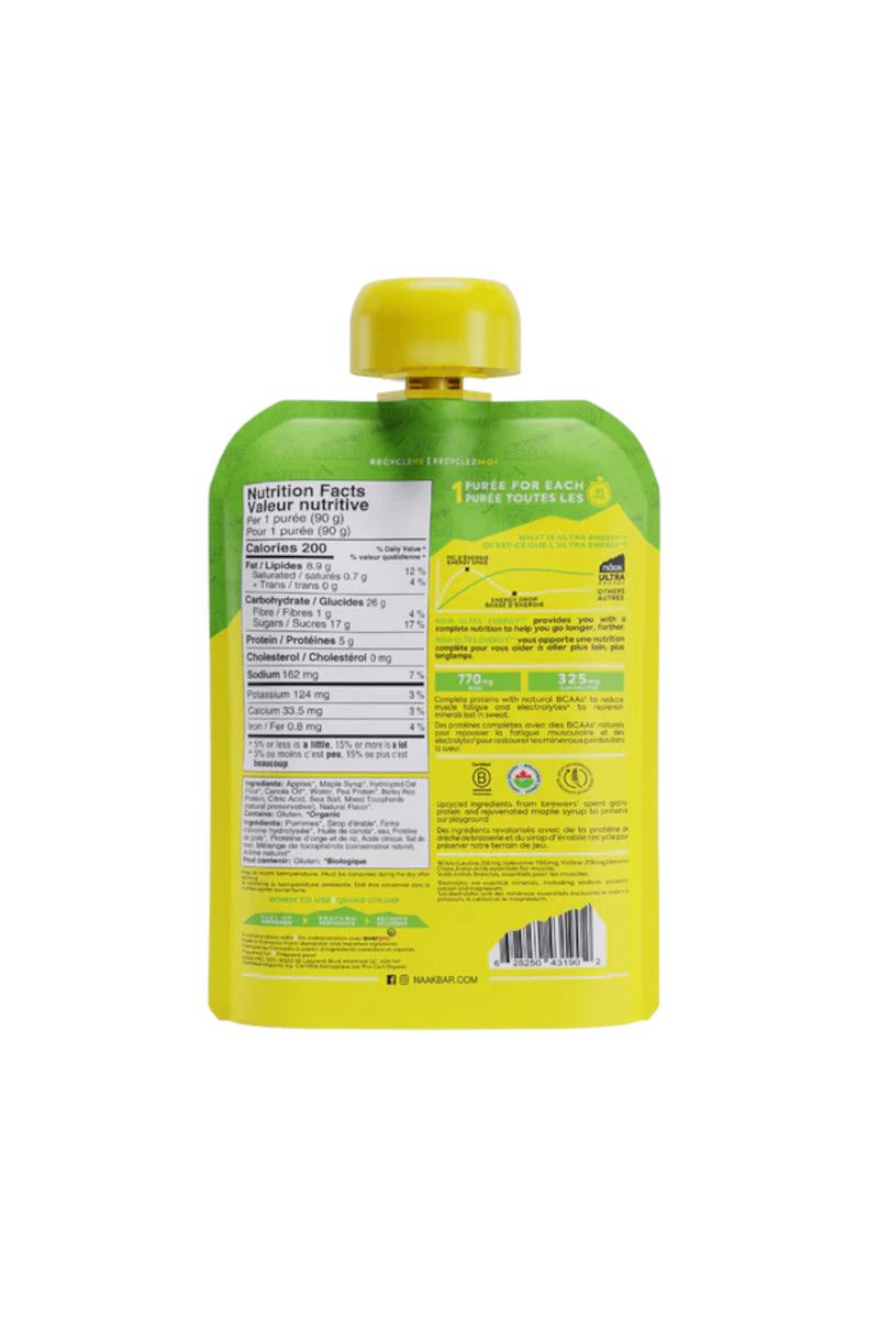 MUS ENERGETYCZNY NAAK ENERGY PUREE APPLE MAPLE SYRUP PUREES