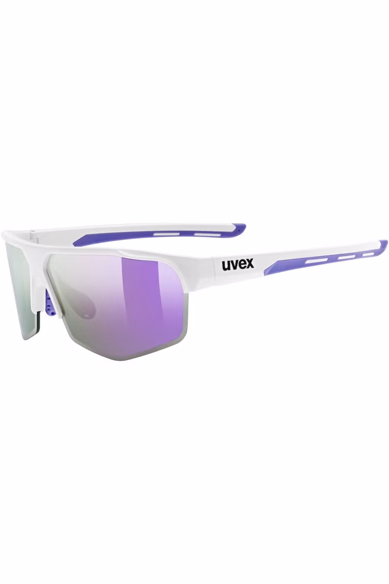 OKULARY AXOS SET-WHITE MATT-MIRROR PURPLE