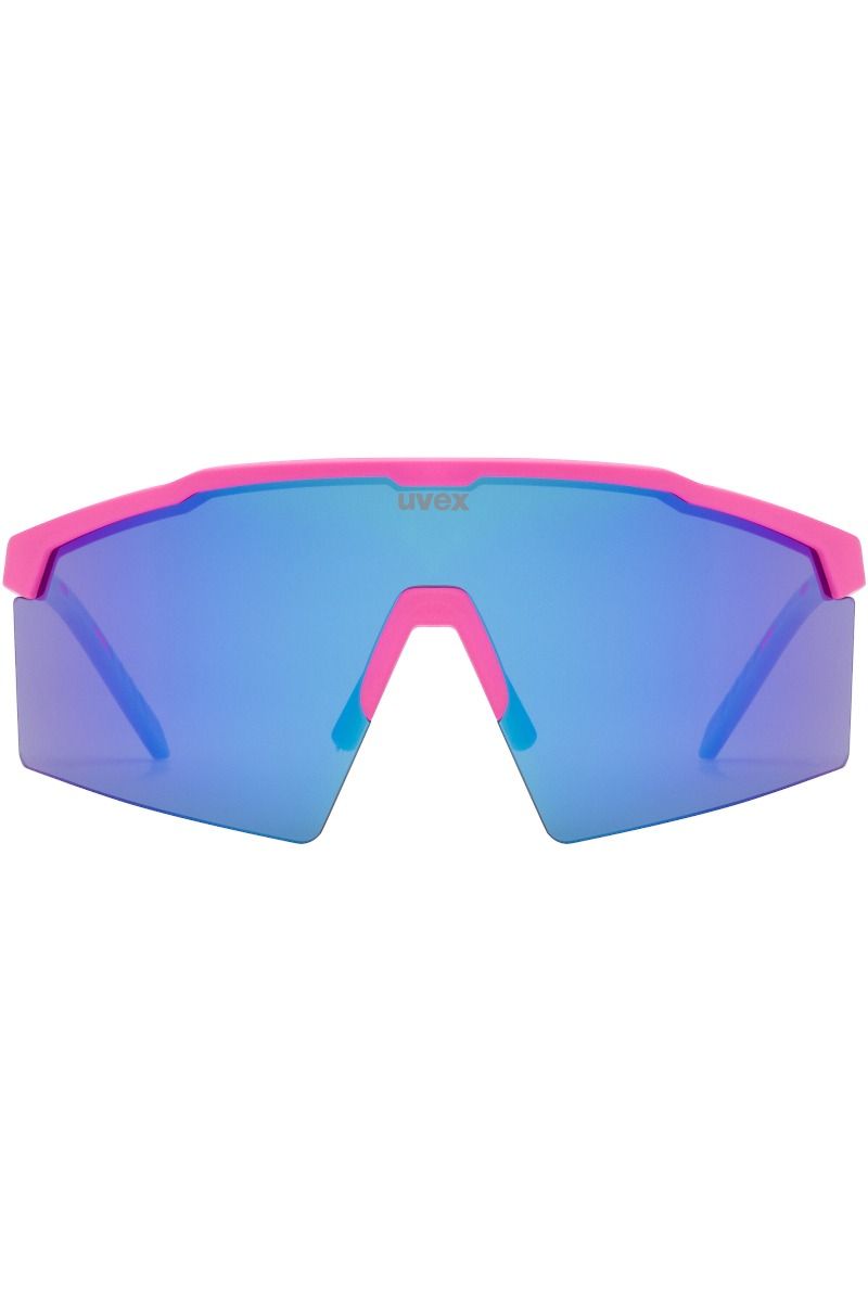 OKULARY FLOWLINE-PINK MATT-MIRROR BLUE