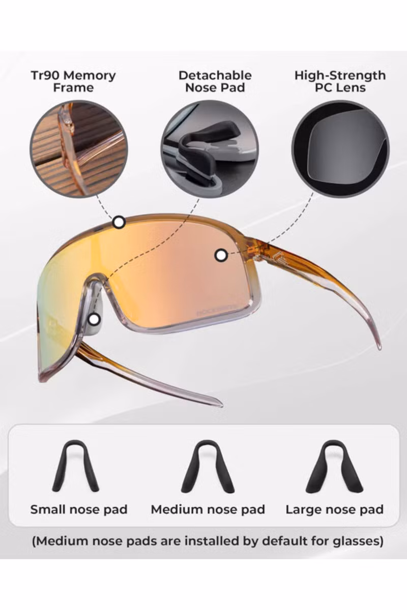 OKULARY ROWEROWE BIKELINE 14110025003-GREY-ORANGE