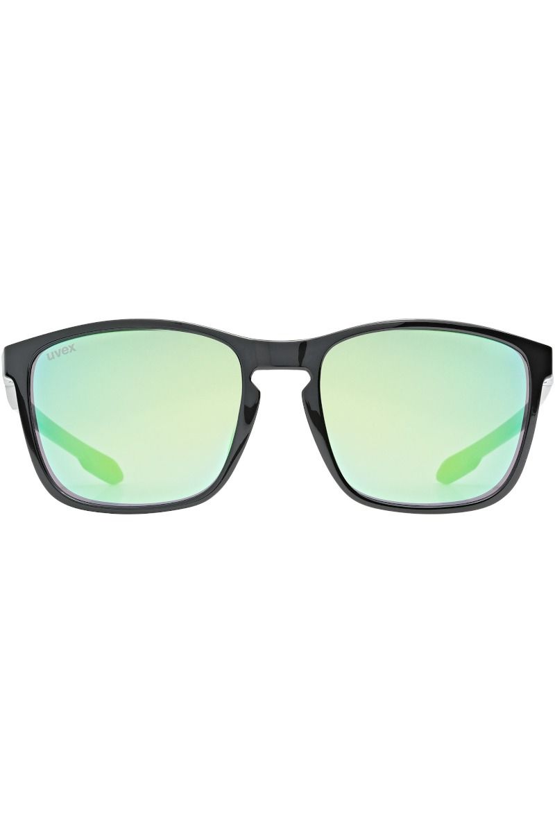 OKULARY LGL 52-BLACK MAT-MIRROR GREEN