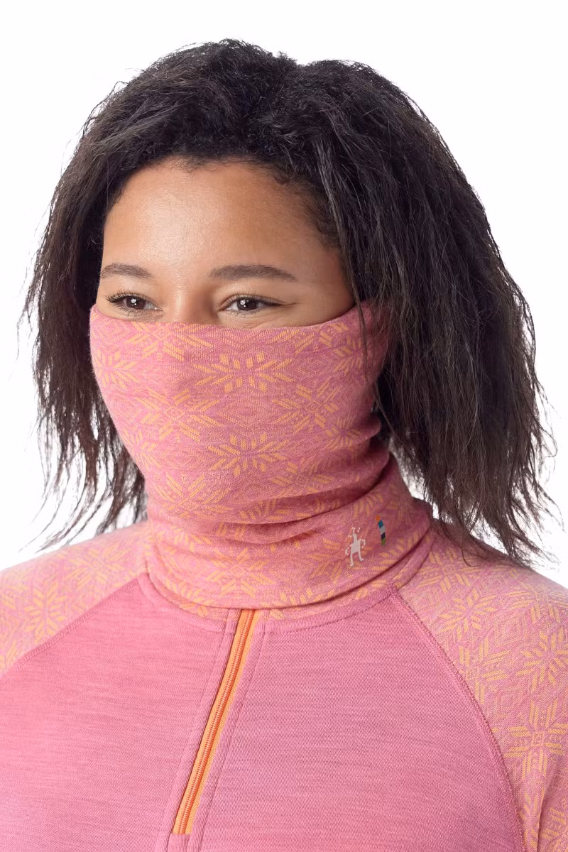 OSŁONA SZYI THERMAL MERINO REVERSIBLE-GARDEN PINK DIGI SNOW