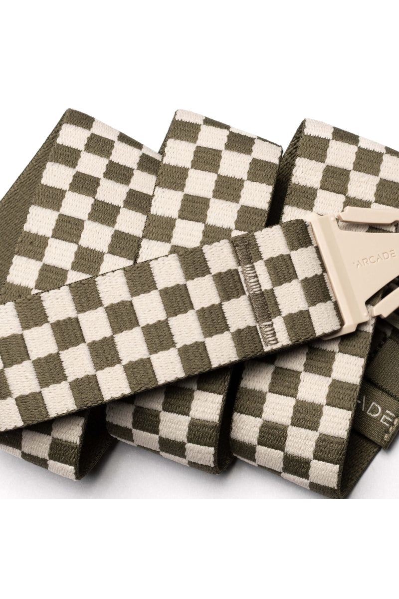 PASEK CHECK-CROCODILE-KHAKI