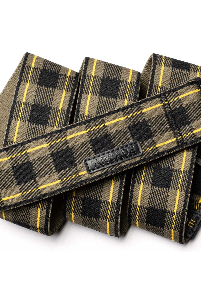 PASEK PLAID-CROCODILE-MUSTARD