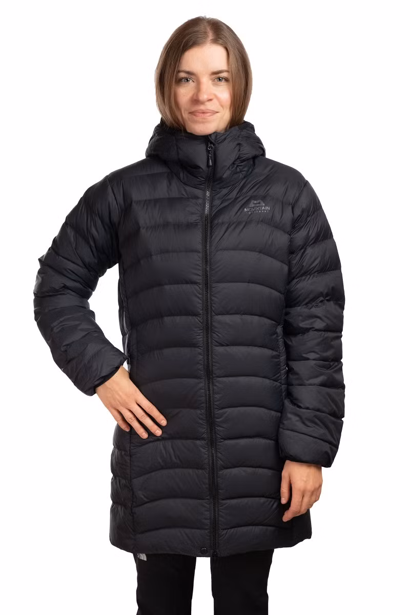 PŁASZCZ EARTHRISE WOMEN-BLACK PUCH NATURALNY DAMSKA