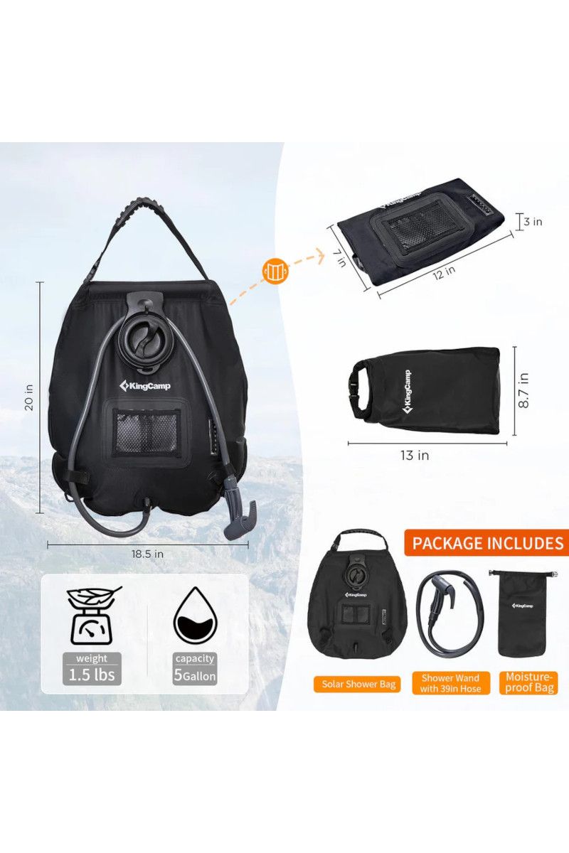 PRYSZNIC TURYSTYCZNY SHOWER BAG KO2402-BLACK