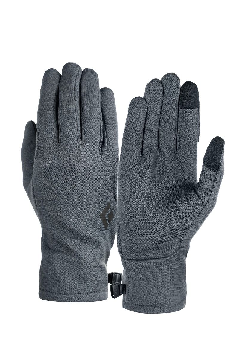 RĘKAWICE MIDWEIGHT WOOL LINERS-CHARCOAL