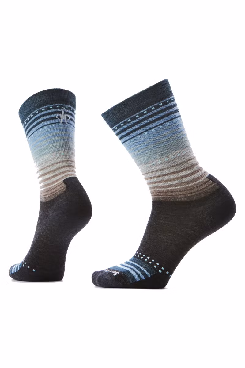SKARPETY EVERYDAY STITCH STRIPE CREW WOMEN-CHARCOAL-ASH