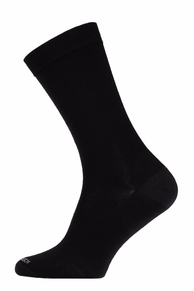 SKARPETY LIFESTYLE FINE GAUGE CREW-BLACK
