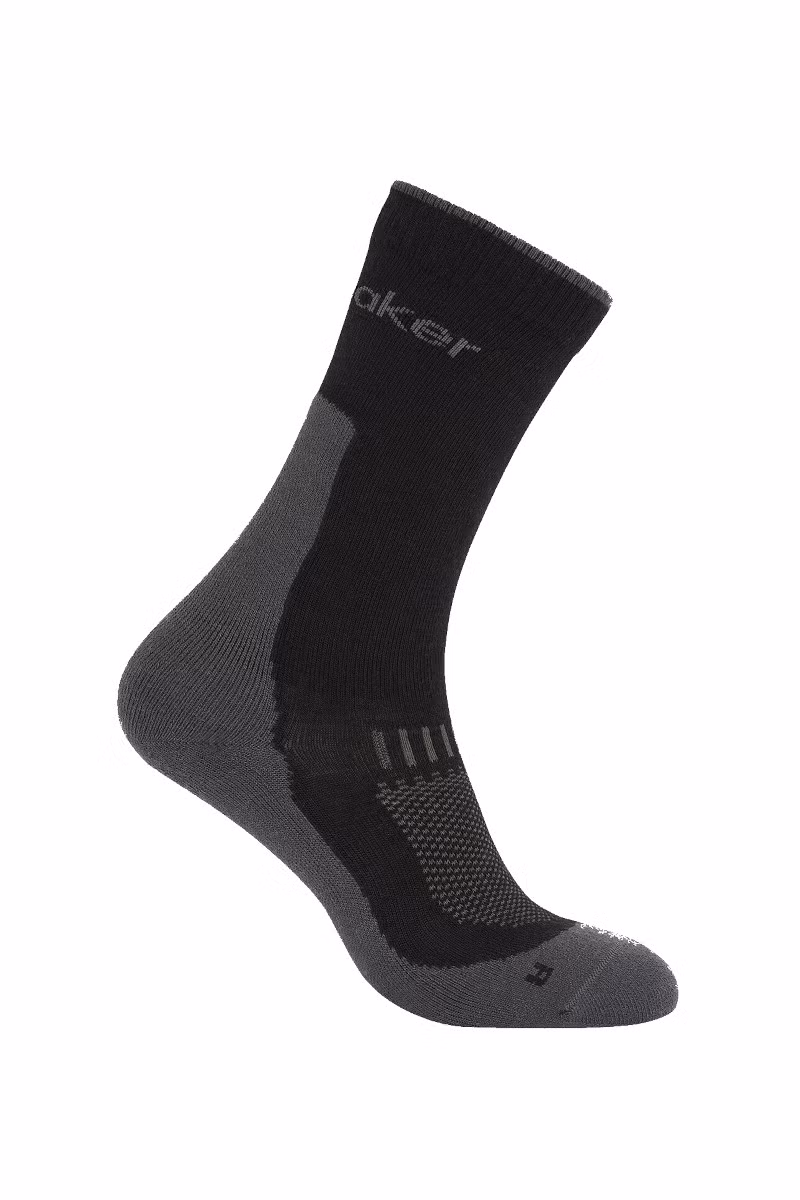 SKARPETY MERINO HIKE+ LIGHT CREW-BLACK-OBSIDIAN