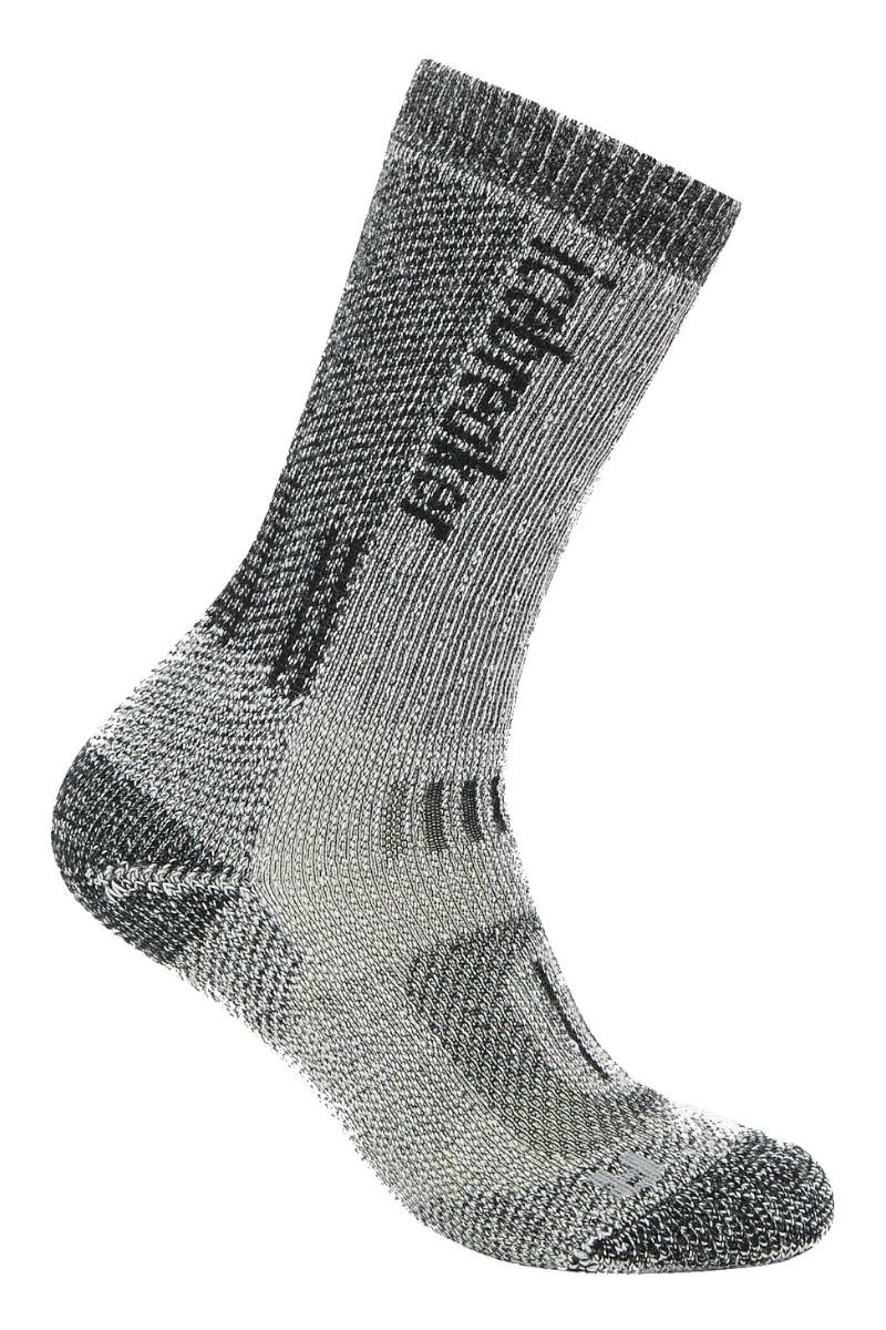 SKARPETY MERINO HIKE+ MOUNTANEER MID CALF WOMEN-JET HTHR-BLACK