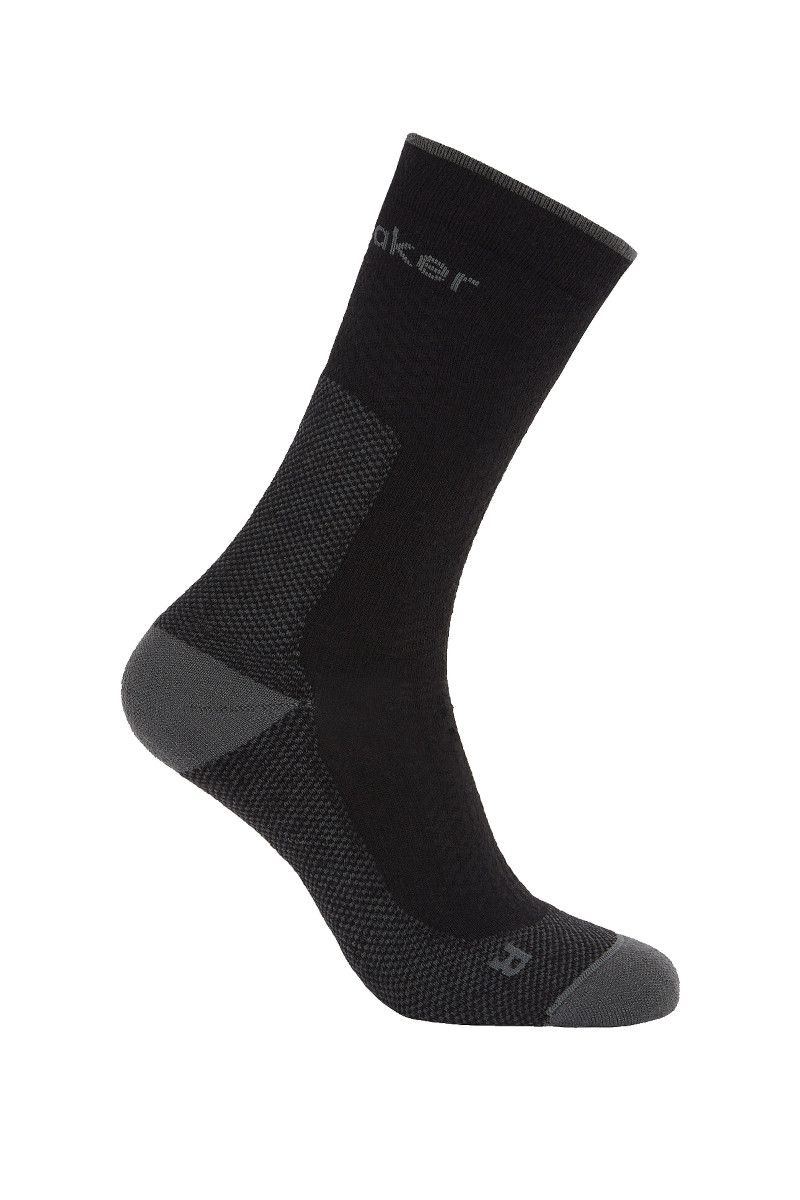 SKARPETY MERINO HIKE+ ULTRALIGHT CREW-BLACK-OBSIDIAN