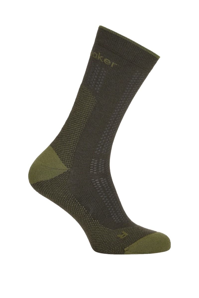 SKARPETY MERINO HIKE+ ULTRALIGHT CREW-DK LODEN-SPHAGNUM