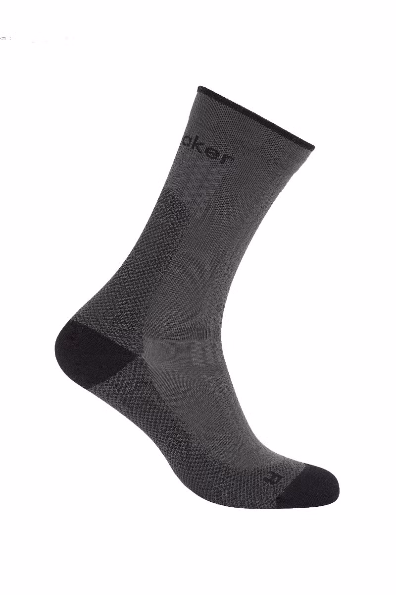 SKARPETY MERINO HIKE+ ULTRALIGHT CREW WOMEN-OBSIDIAN-BLACK
