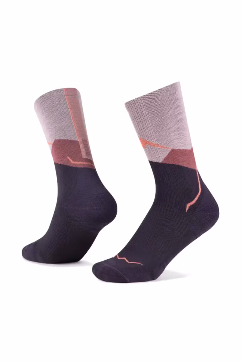 SKARPETY MERINO LIGHTWEIGHT CREW-PINK