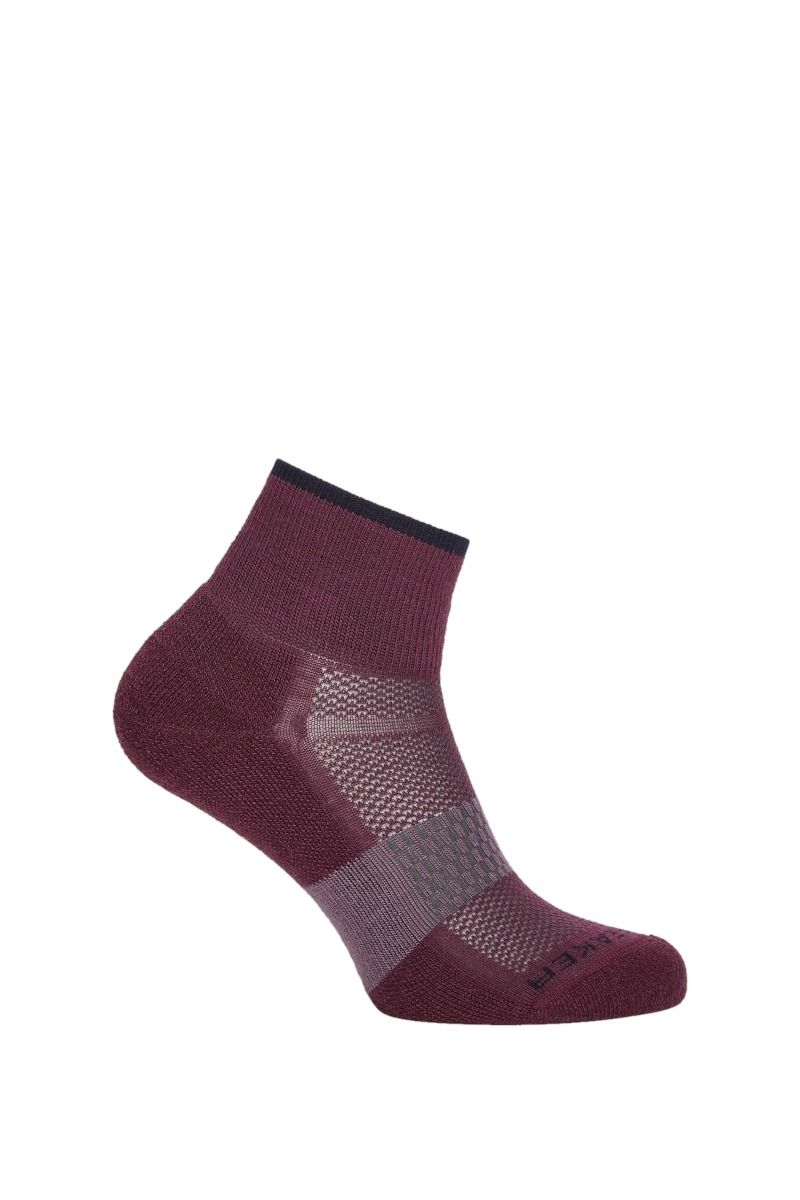 SKARPETY MERINO MULTISPORT LIGHT MINI WOMEN-DK BERRY-MIDNIGHT NAVY-GREY PLUM