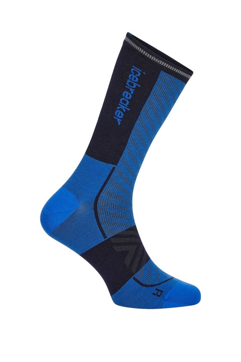 SKARPETY MERINO RUN+ ULTRALIGHT CREW-LAZURITE-MIDNIGHT NAVY