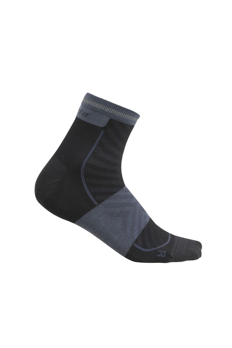 SKARPETY MERINO RUN+ ULTRALIGHT MINI-BLACK-GRAPHITE