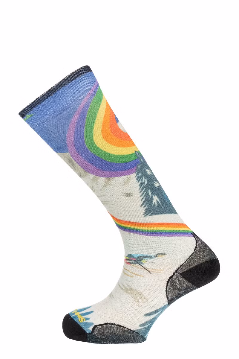 SKARPETY SKI ZERO CUSHION RAINBOW TRAILS PRINT OTC-LAGUNA BLUE