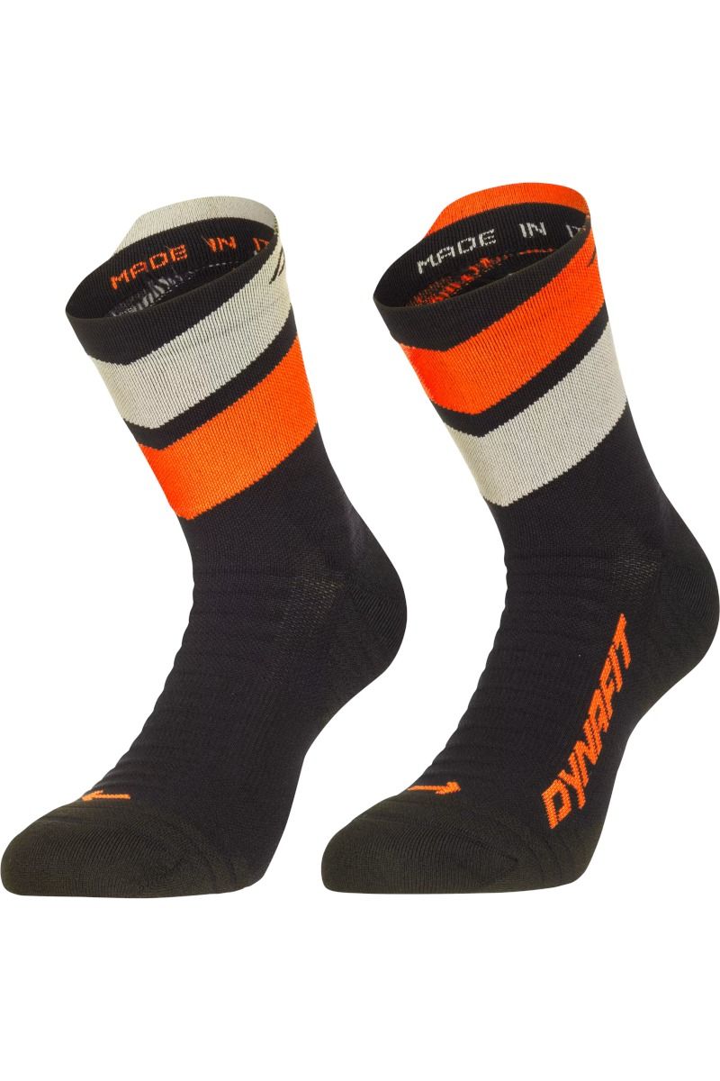 SKARPETY ULTRA MID-BLACK OUT ULTRA ORANGE-4220