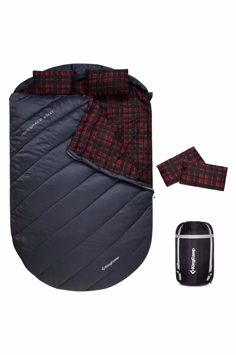 ŚPIWÓR DWUOSOBOWY FREESPACE 250D KS2510-GREY