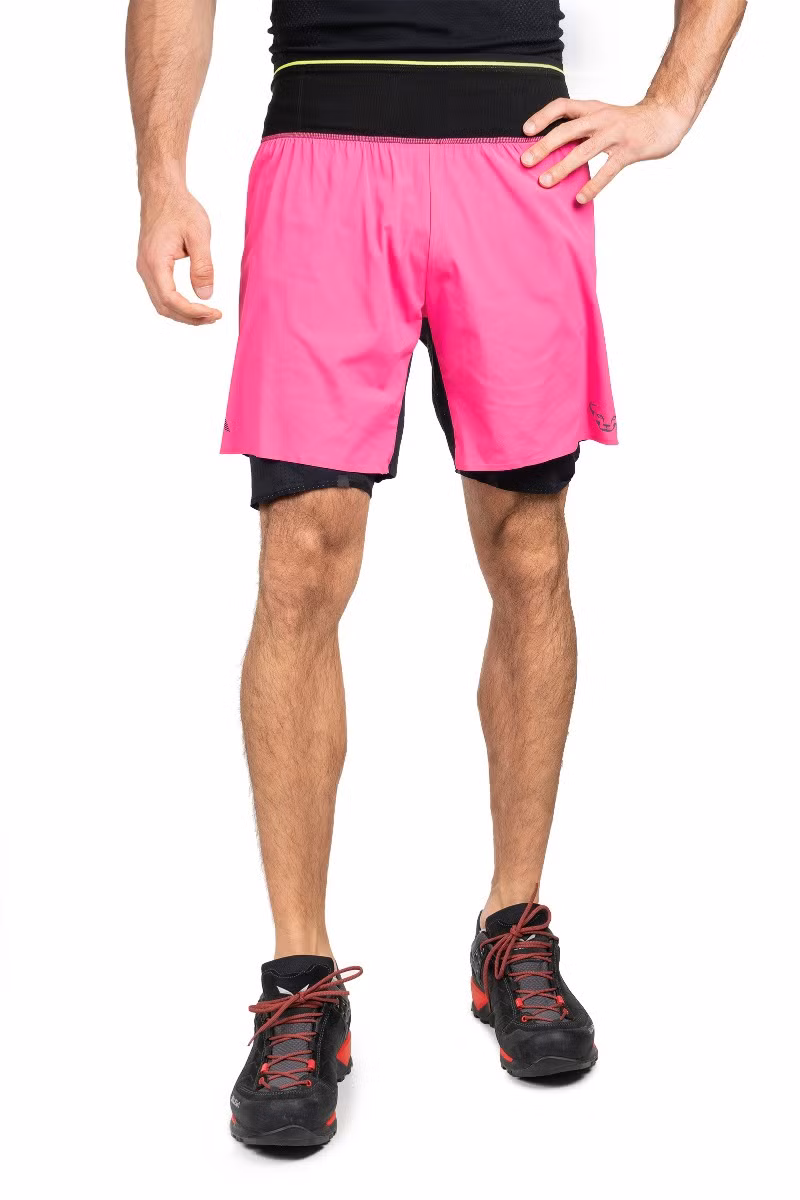 SPODENKI DNA ULTRA 2/1 SHORTS-PINK GLO-0910
