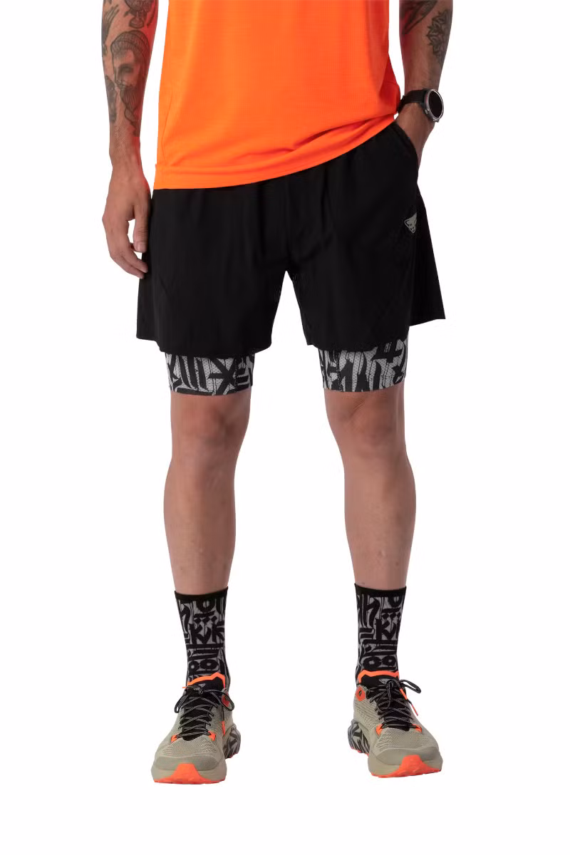 SPODENKI TRAIL 2IN1 SHORTS-BLACK OUT OVERCAST-7960