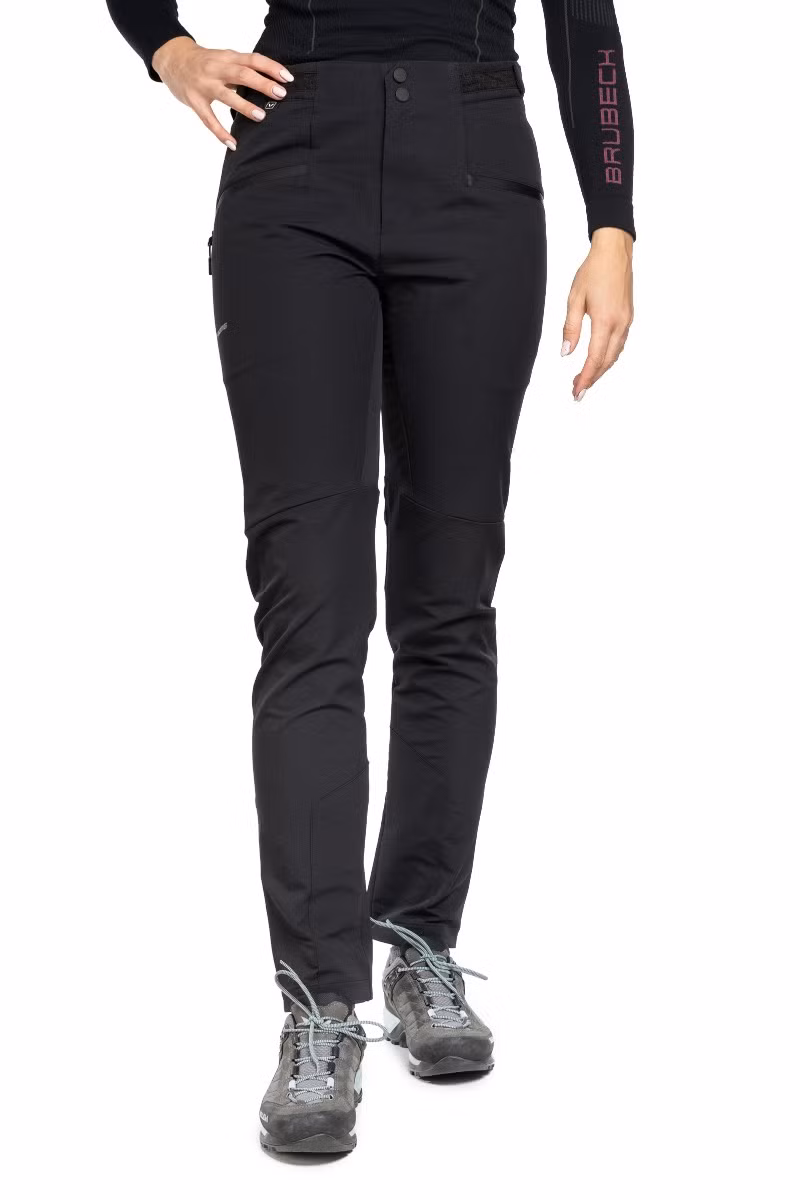 SPODNIE EXPANDER WARM WOMEN-BLACK DAMSKIE SOFTSHELLOWE