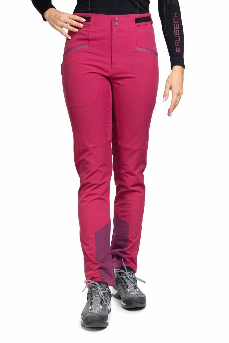 SPODNIE EXPANDER WARM WOMEN-FUCHSIA DAMSKIE SOFTSHELLOWE