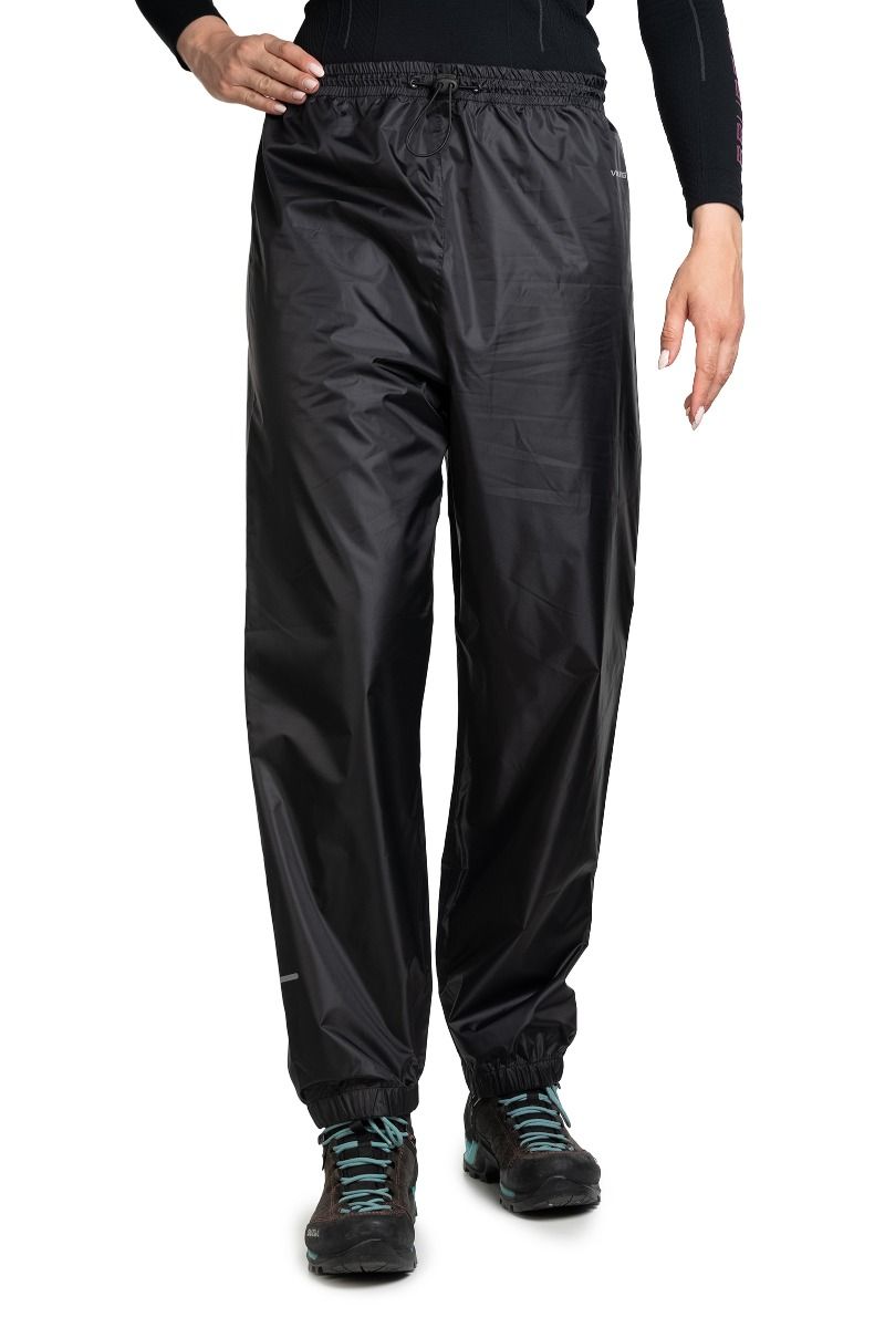 SPODNIE RAINIER FULL ZIP WOMEN-BLACK DAMSKIE PRZECIWDESZCZOWE