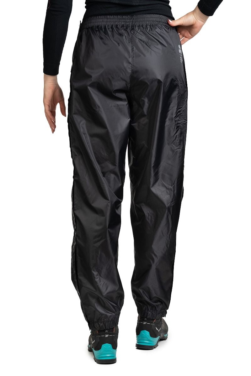 SPODNIE RAINIER FULL ZIP WOMEN-BLACK DAMSKIE PRZECIWDESZCZOWE