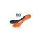 Rusty orange-slaty black
