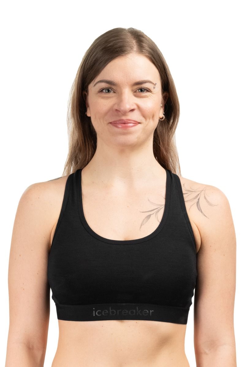 TOP MERINO 125 COOL-LITE SPRITE RACERBACK BRA-BLACK