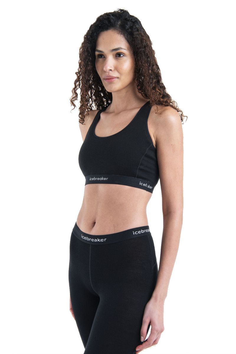 TOP MERINO 125 ZONEKNIT RACERBACK BRA-BLACK