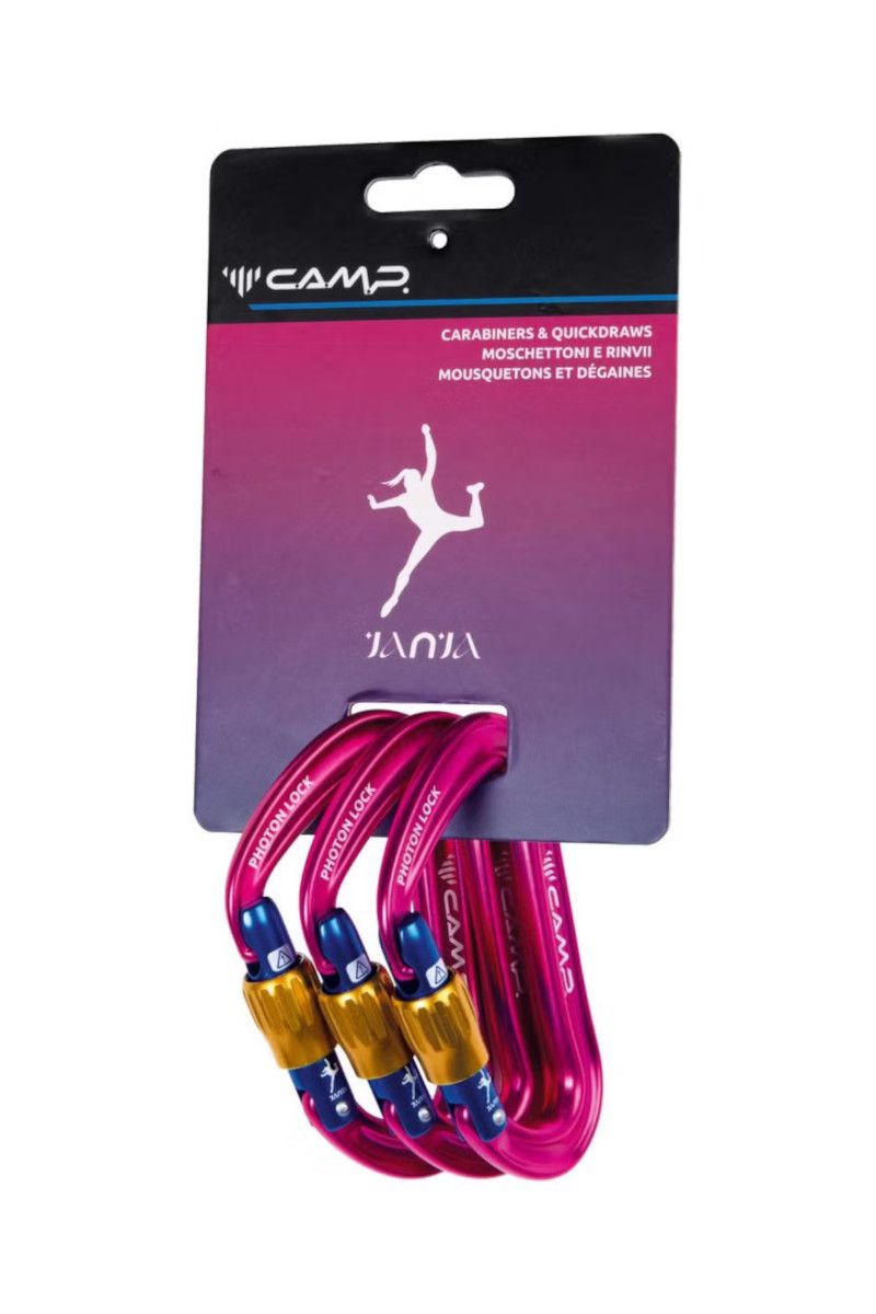 ZESTAW KARABINKÓW PHOTON LOCK JANJA 3 PACK-FUCHSIA