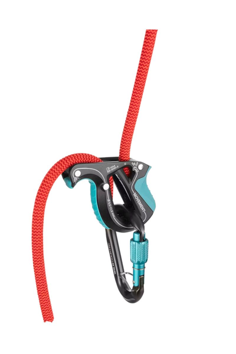 ZESTAW DO ASEKURACJI MOVEMENT BELAY DEVICE KIT-BLACK-TURQUOISE