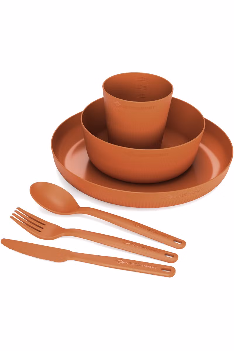 ZESTAW NACZYŃ CAMP DINNERWARE 6-PAK-BURNT ORANGE