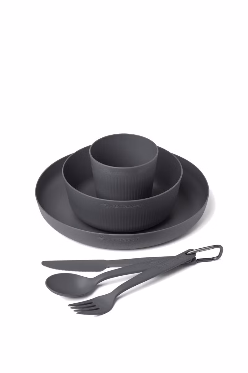 ZESTAW NACZYŃ CAMP DINNERWARE 6-PAK-CHARCOAL