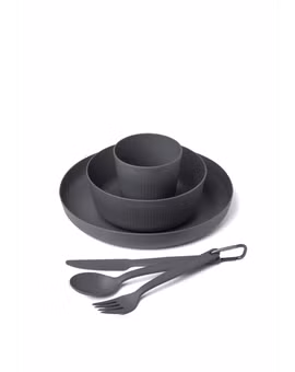 ZESTAW NACZYŃ CAMP DINNERWARE 6-PAK-CHARCOAL