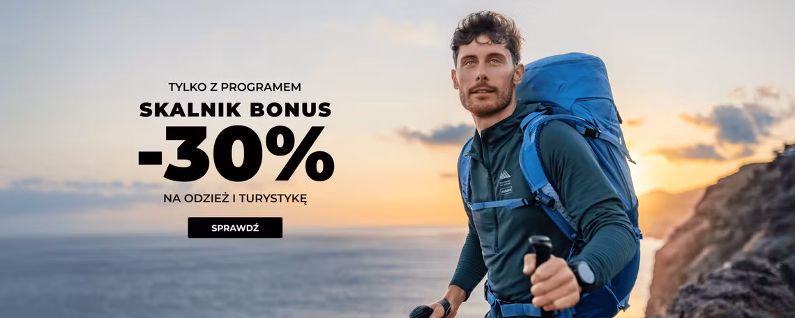 30% rabatu na odzież i turystykę dla klientów Skalnik Bonus